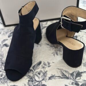 Nine West Navy Open-Toe Women's Heels